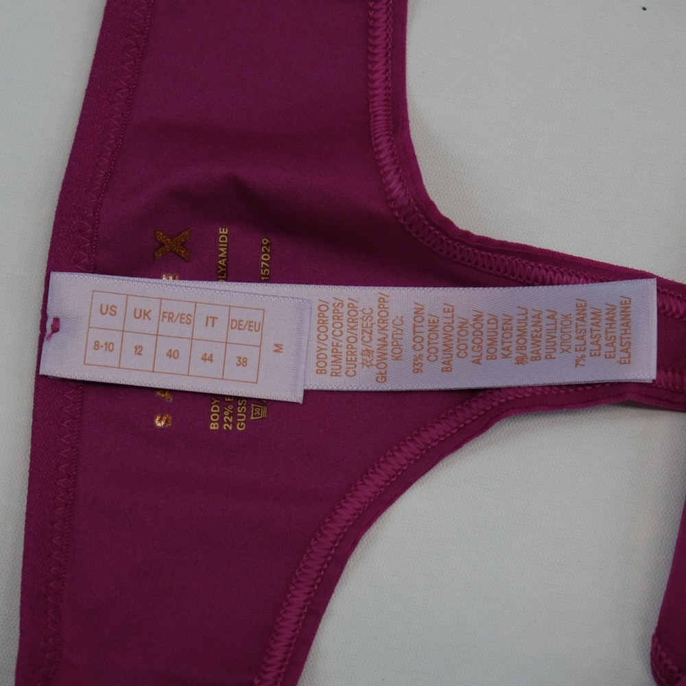 NWT Savage X Fenty Lingerie Set Women Magenta Bra Thong 36DDD M Intimates - Picture 4 of 9